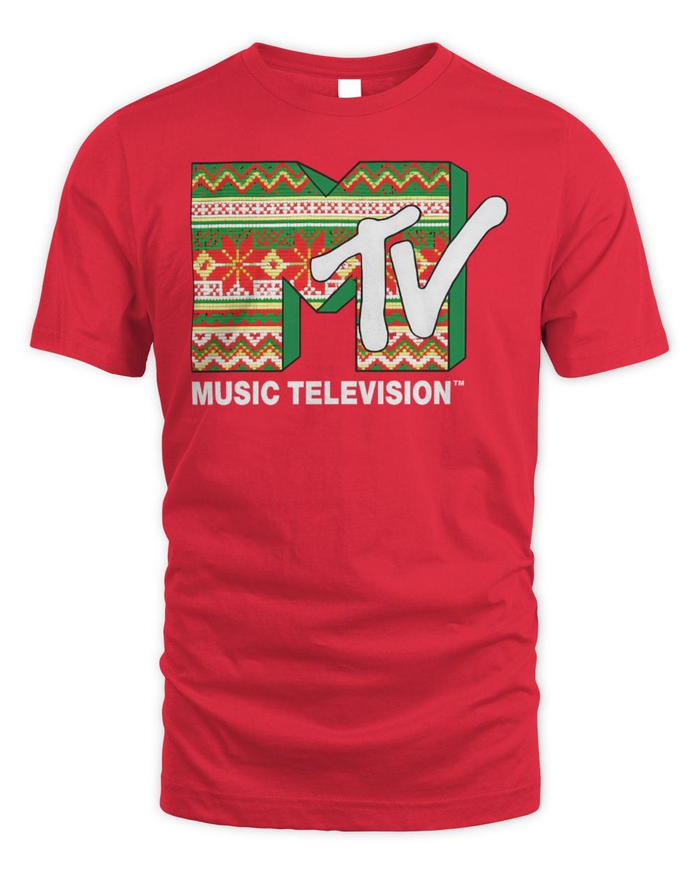 Mtv Music Television Holiday T-Shirt Red