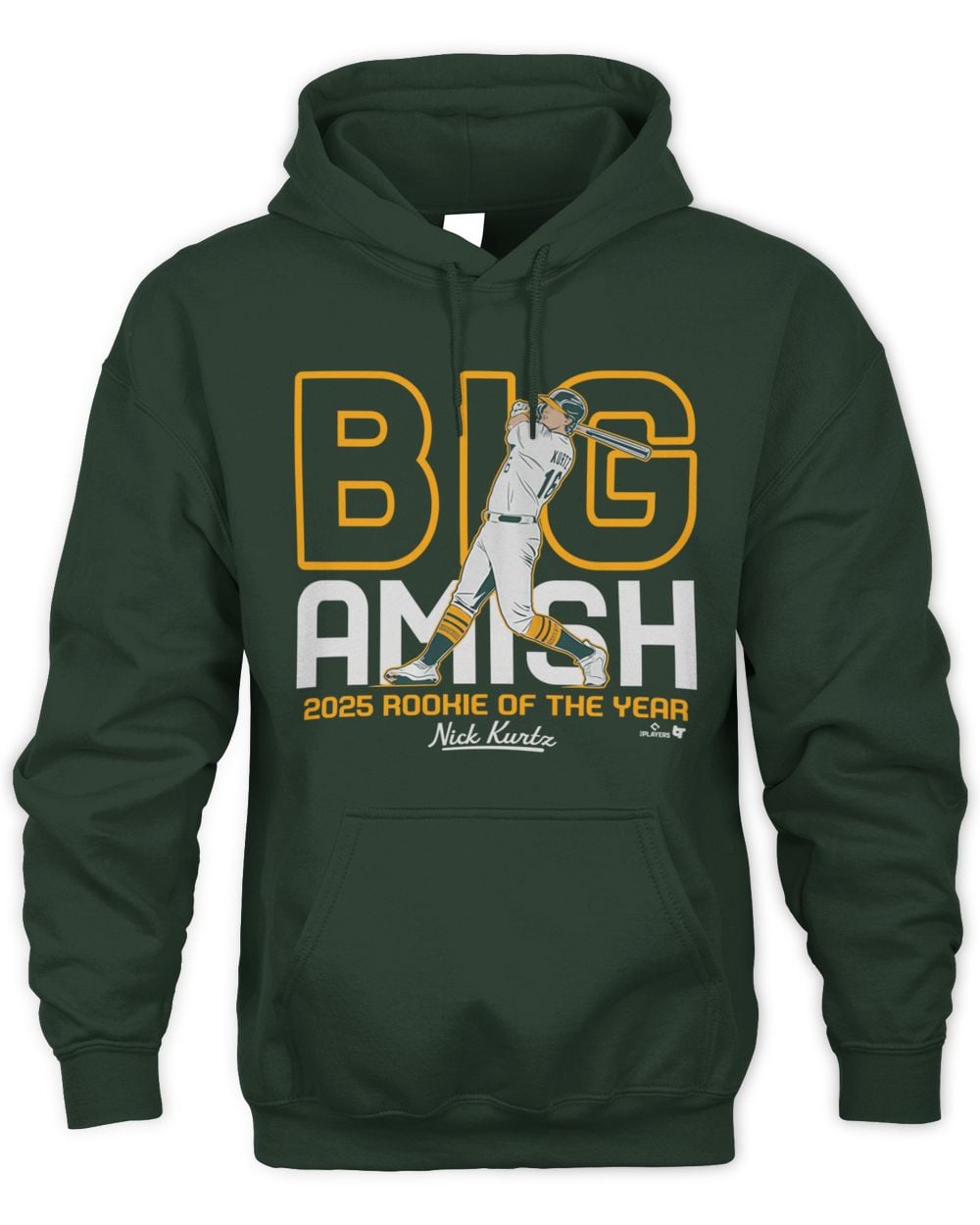 Oakland Athletics Nick Kurtz Big Amish Rookie Of The Year Hoodie