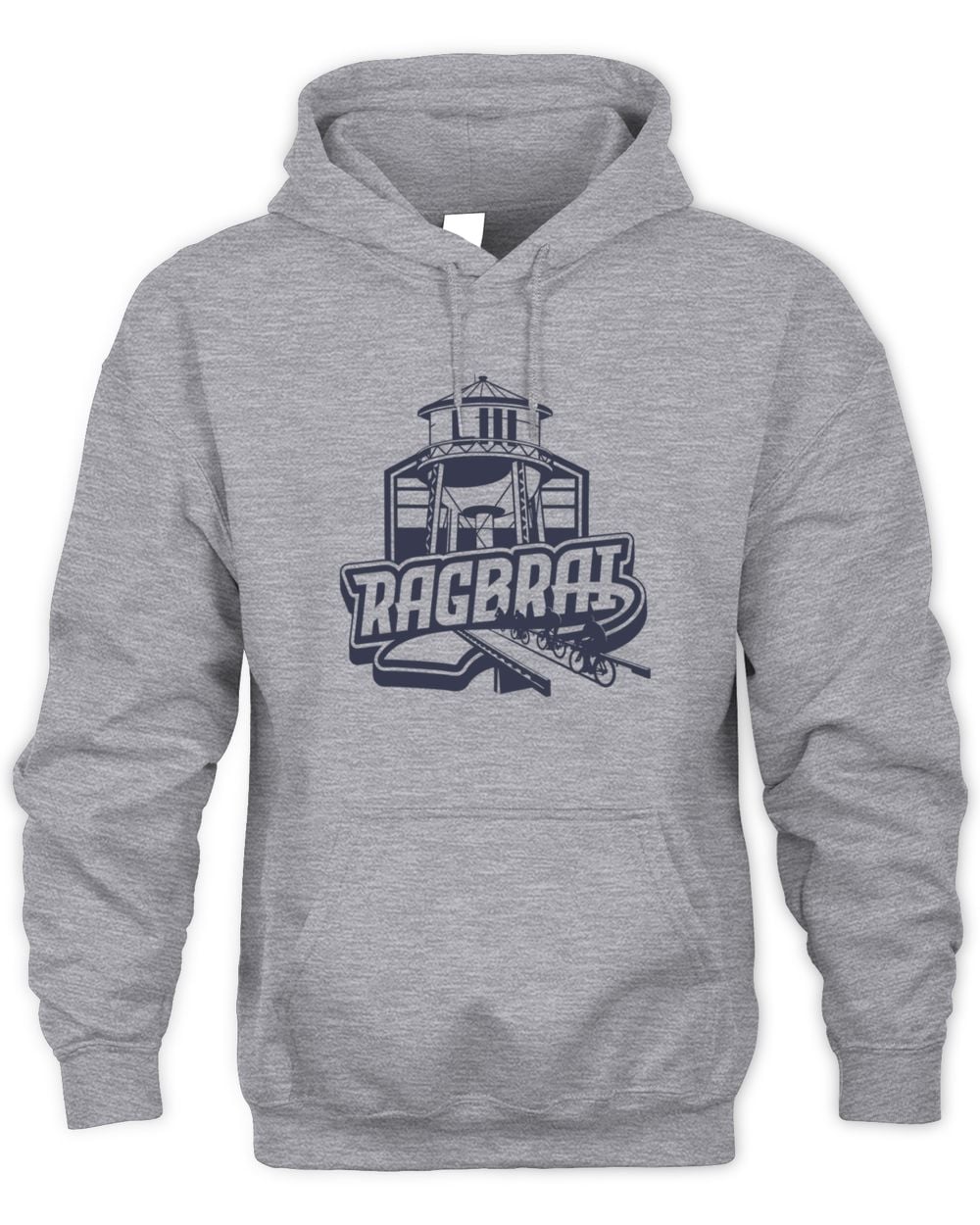 Ragbrai Shop LIII Logo Grey Hoodie Sweatshirt
