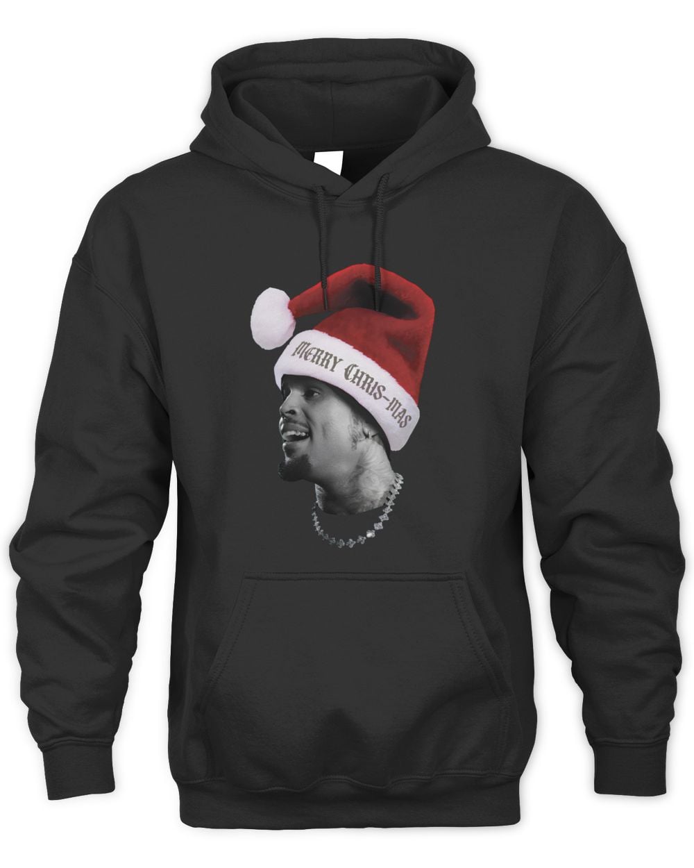 Chris Brown Merry Chris-Mas Big Head Hoodie Sweatshirt