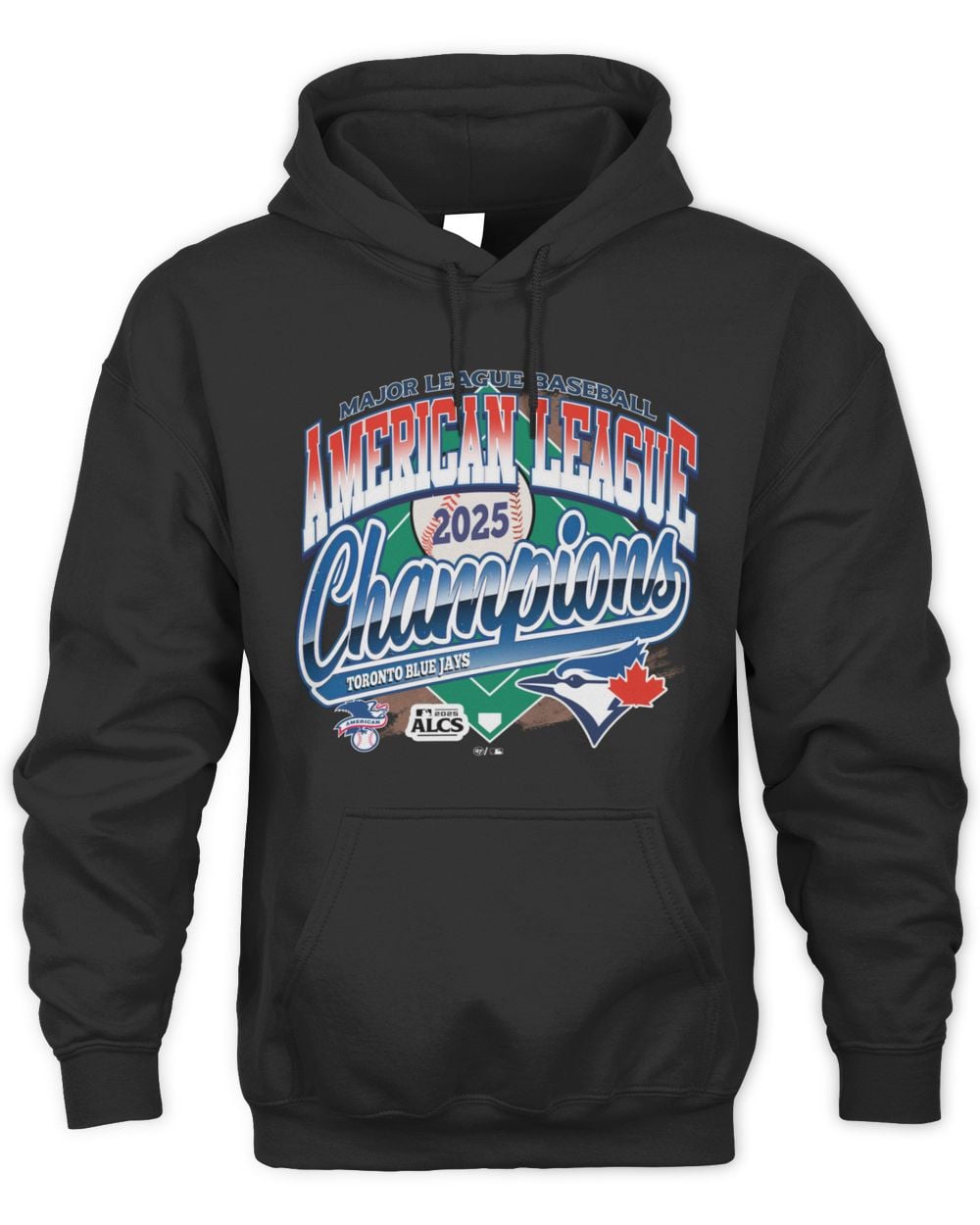 Official Toronto Blue Jays MLB 2025 ALCS Champions ’47 Hoodie Sweatshirt