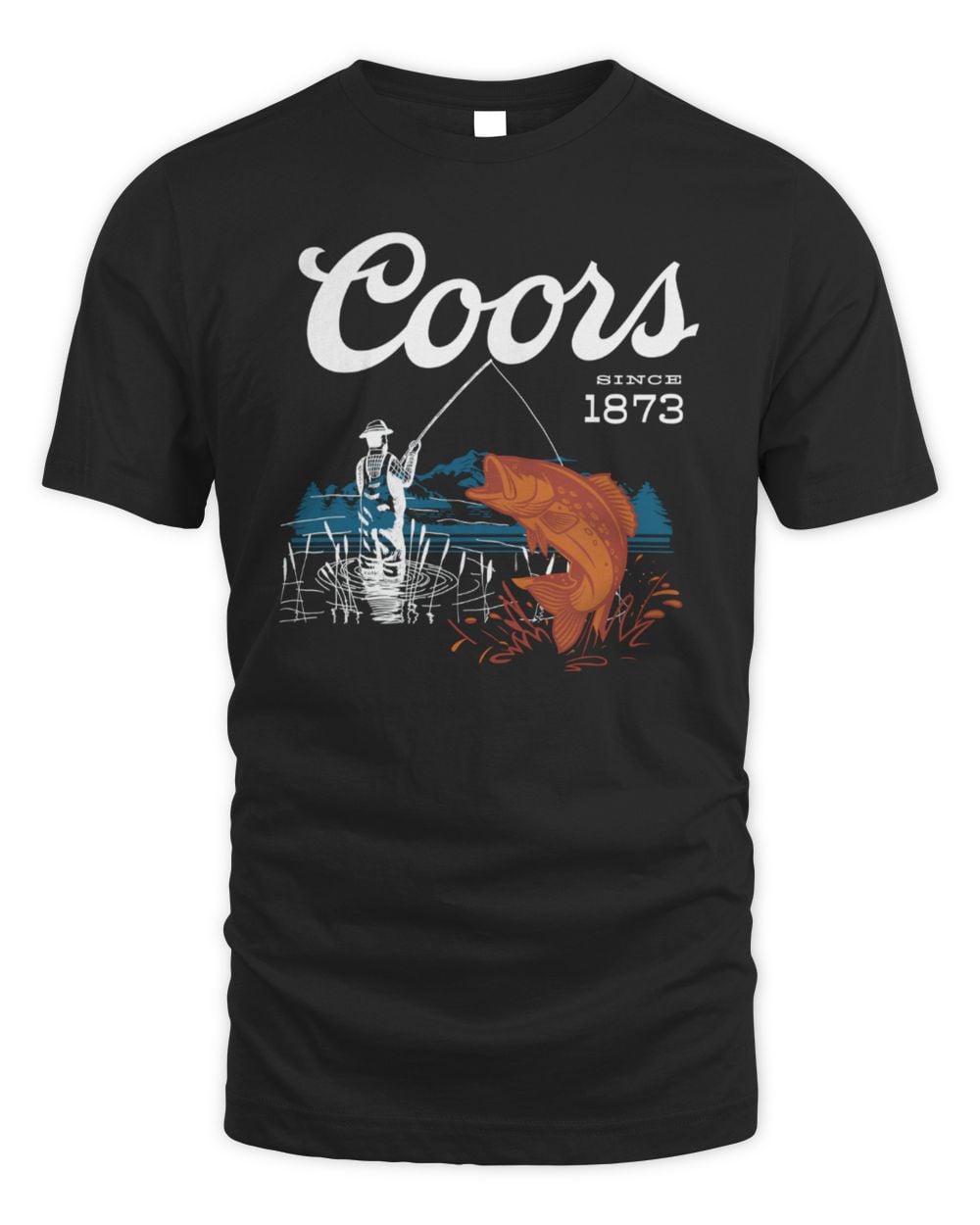 Coors Since 1873 Fishing In The Mountains T-Shirt