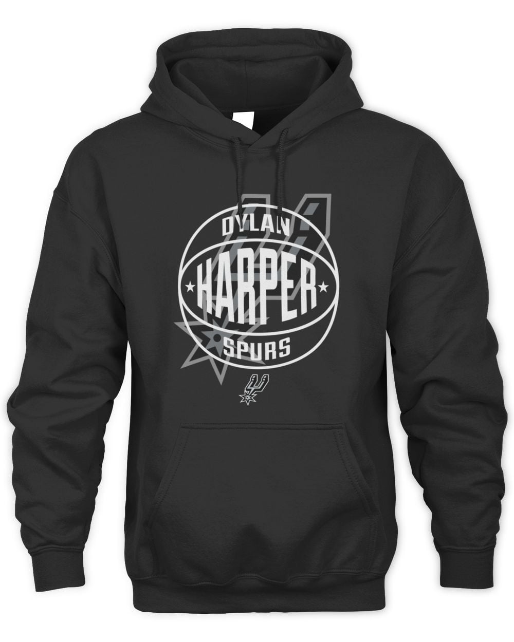 Black San Antonio Spurs Dylan Harper Hoodie Sweatshirt