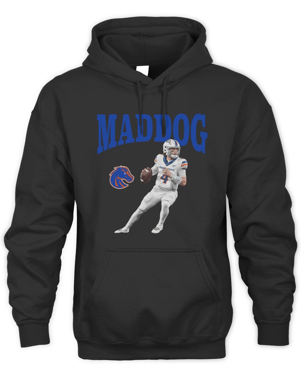 Boise State Broncos Campus Ink Maddux Madsen Maddog Hoodie Sweatshirt