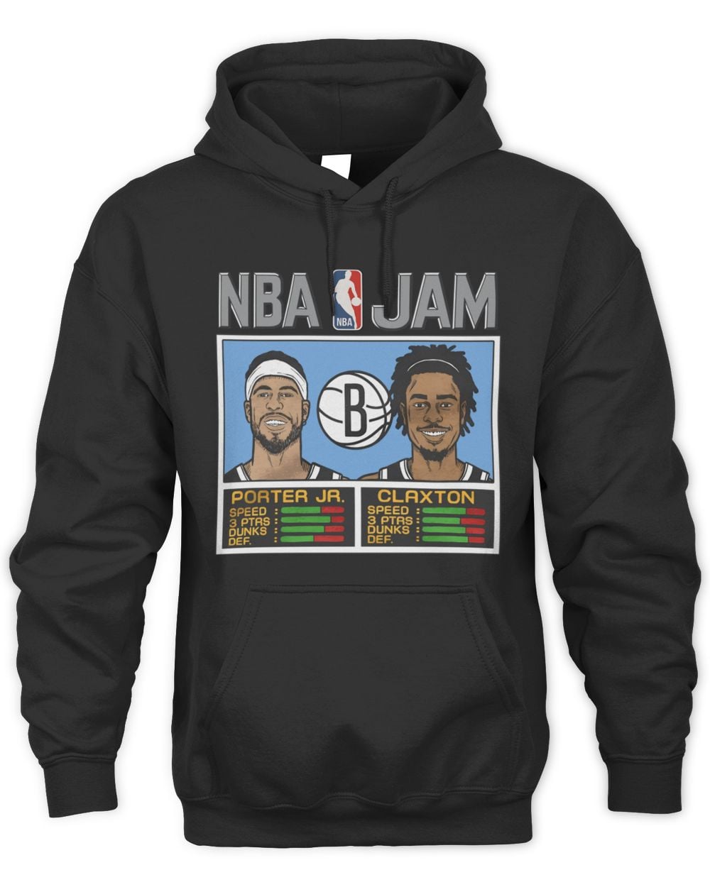 NBA Jam Nets Porter Jr. And Claxton Hoodie Sweatshirt