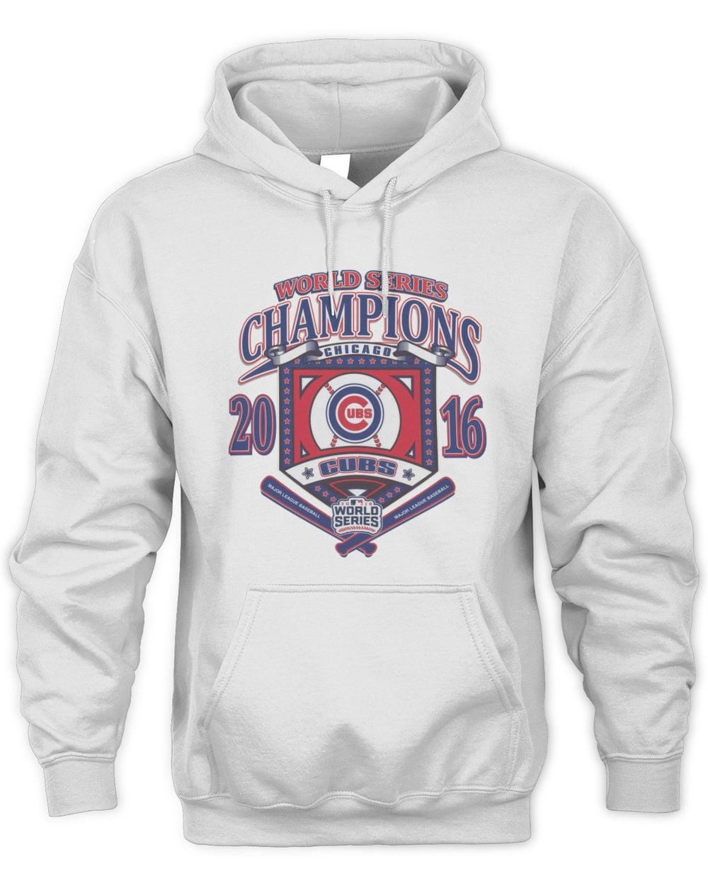 Men's White Chicago Cubs Cooperstown Collection World Series Champions Hoodie Sweatshirt