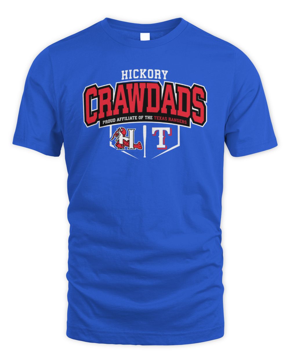 Hickory Crawdads Comer Affiliate Royal Blue T-Shirt