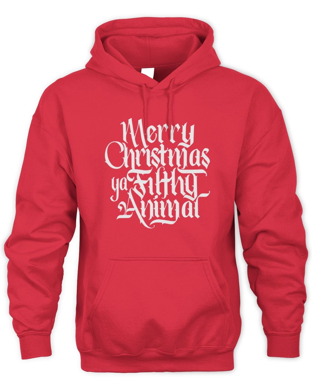 Red Merry Christmas Ya Filthy Animal Hoodie Sweatshirt