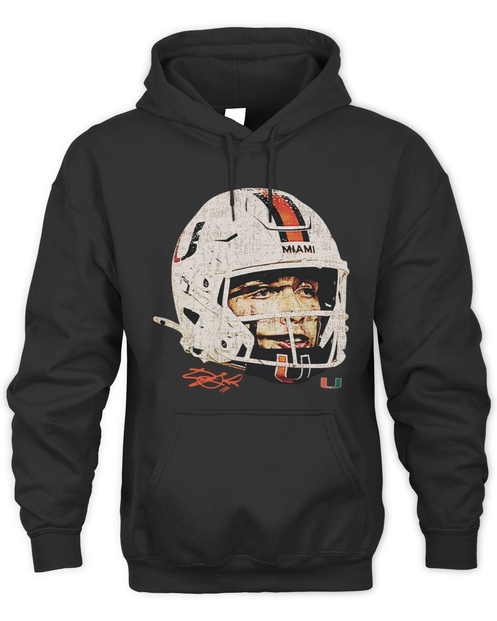 Carson Beck Miami Hurricanes Unisex Game Face NIL Hoodie Sweatshirt