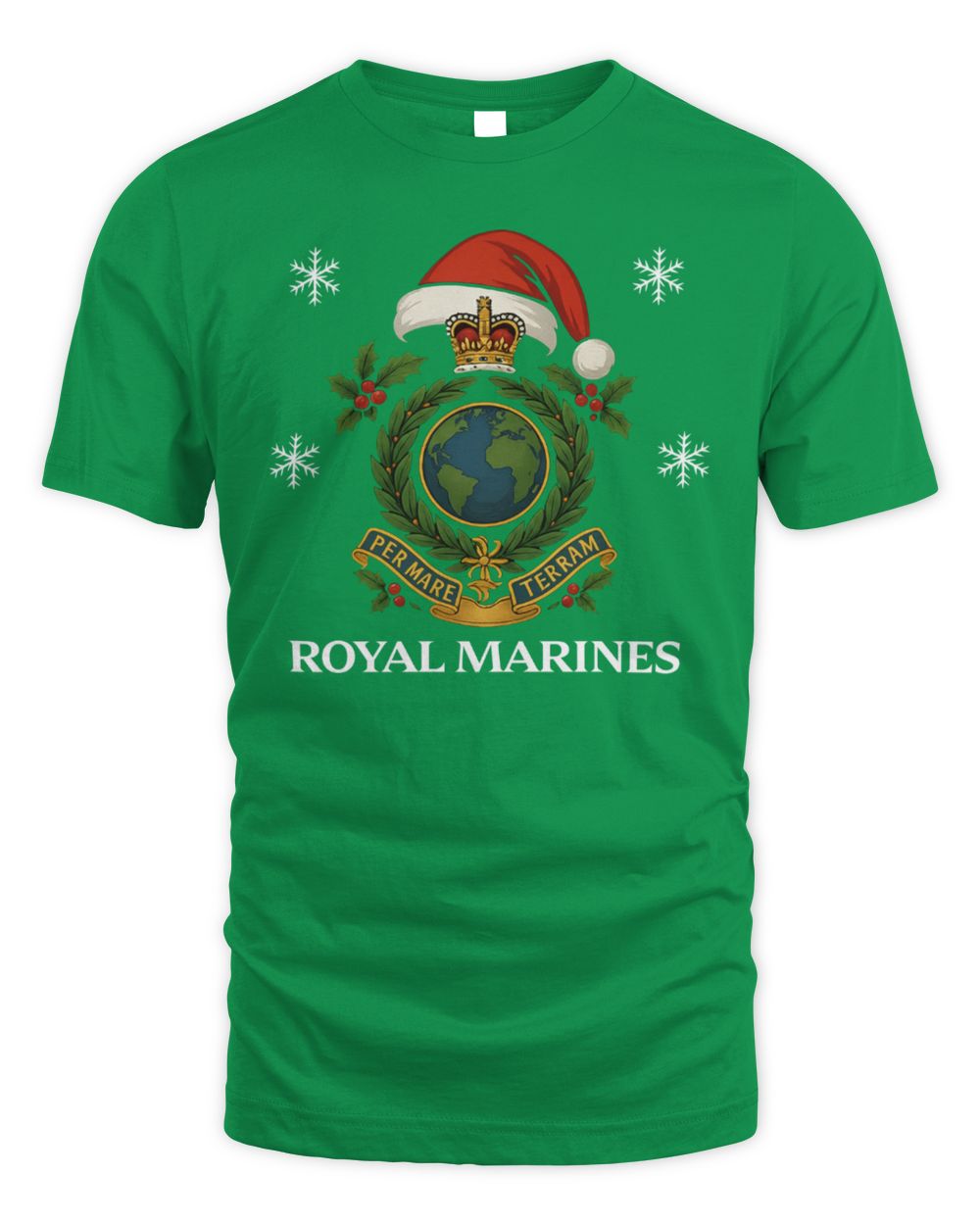 Royal Marines Christmas T Shirt Green