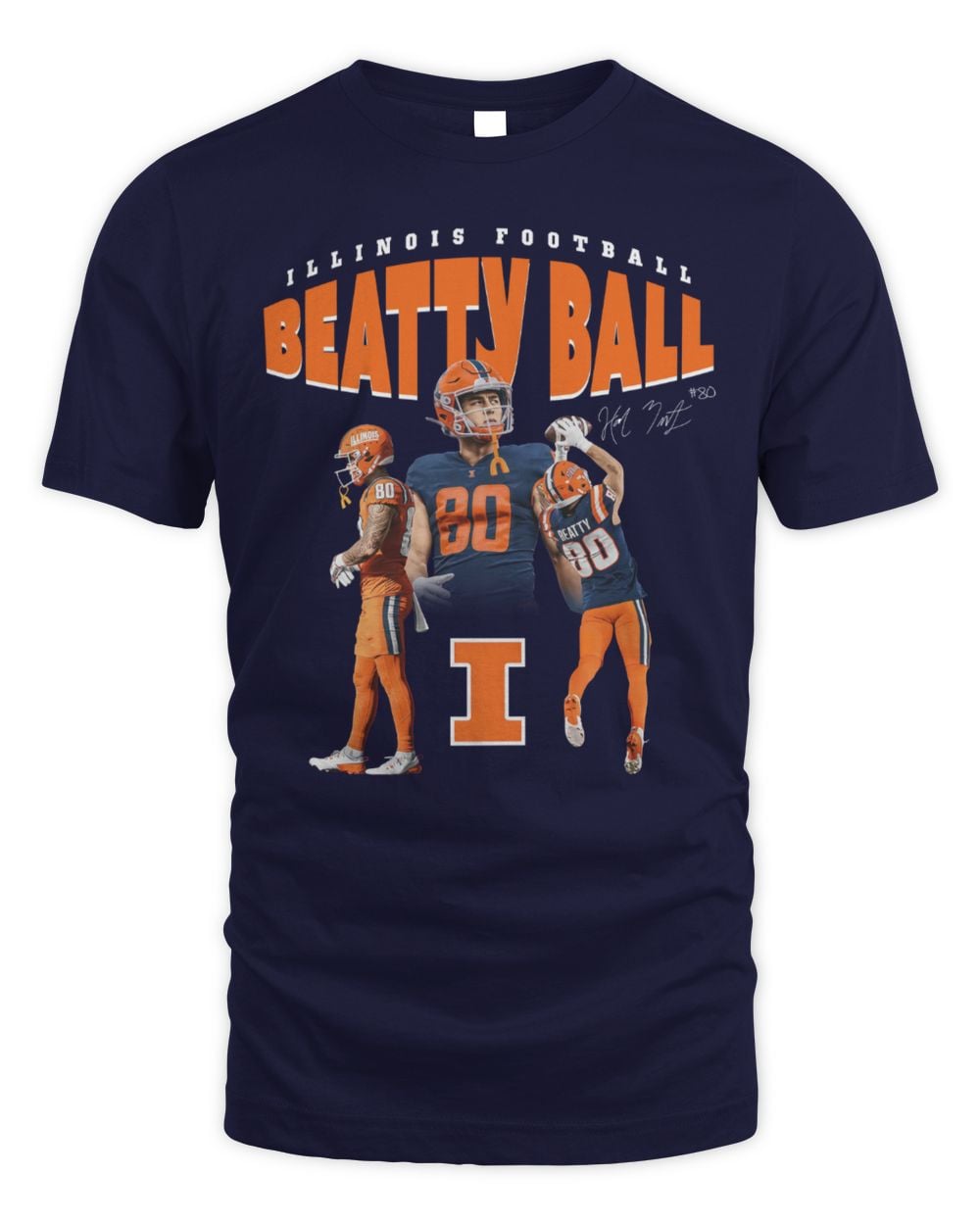Hank Beatty Illinois Navy Cartoon Tee