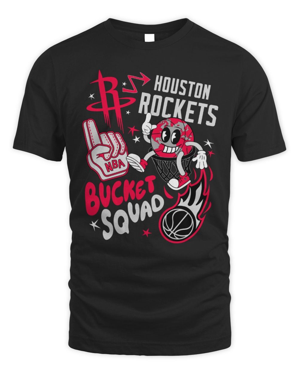 NBA X BKTSQD Houston Rockets Buckie Black Tee