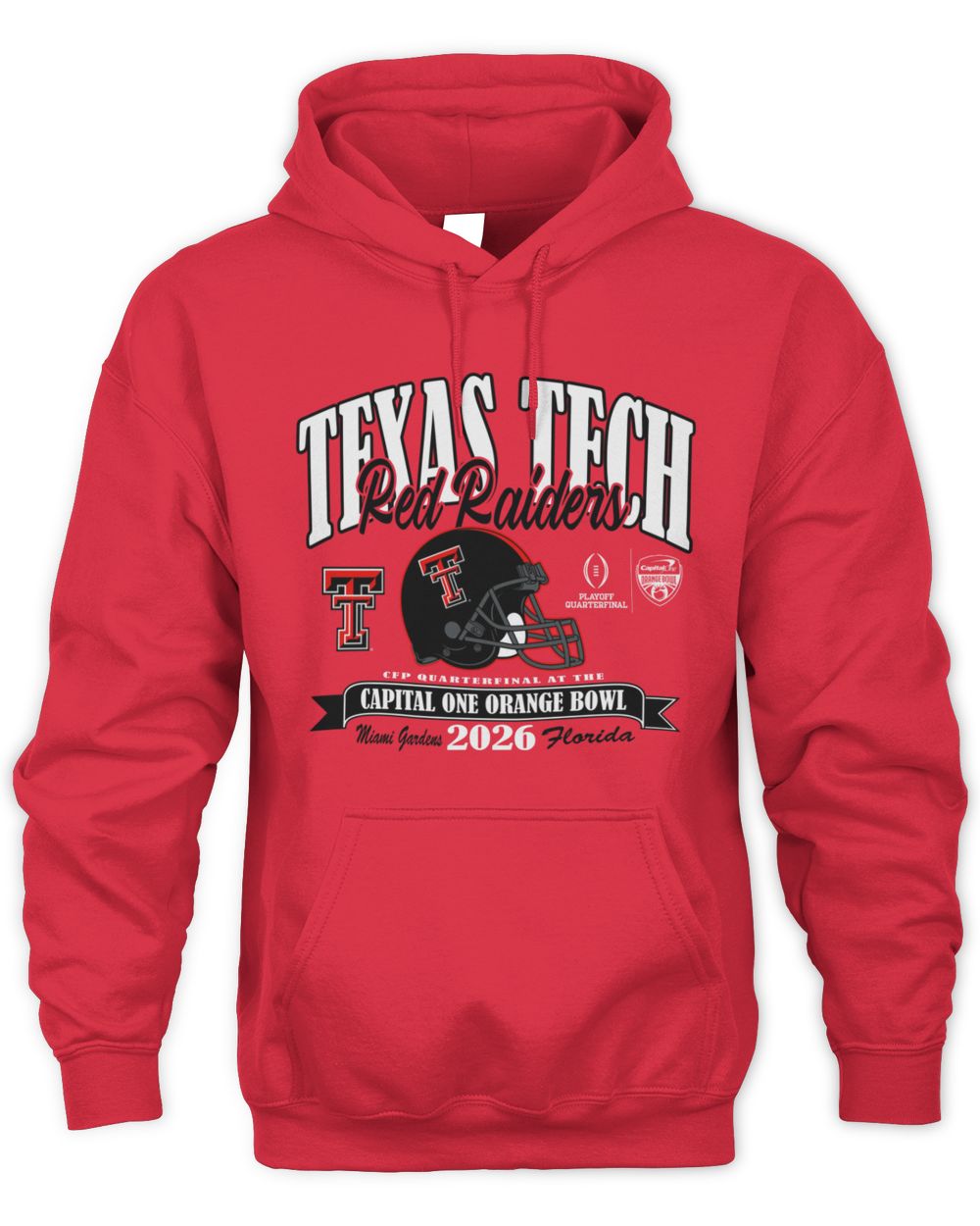Blue 84 Red Texas Tech Red Raiders College Football Playoff 2026 Orange Bowl Hoodie Sweatshirt