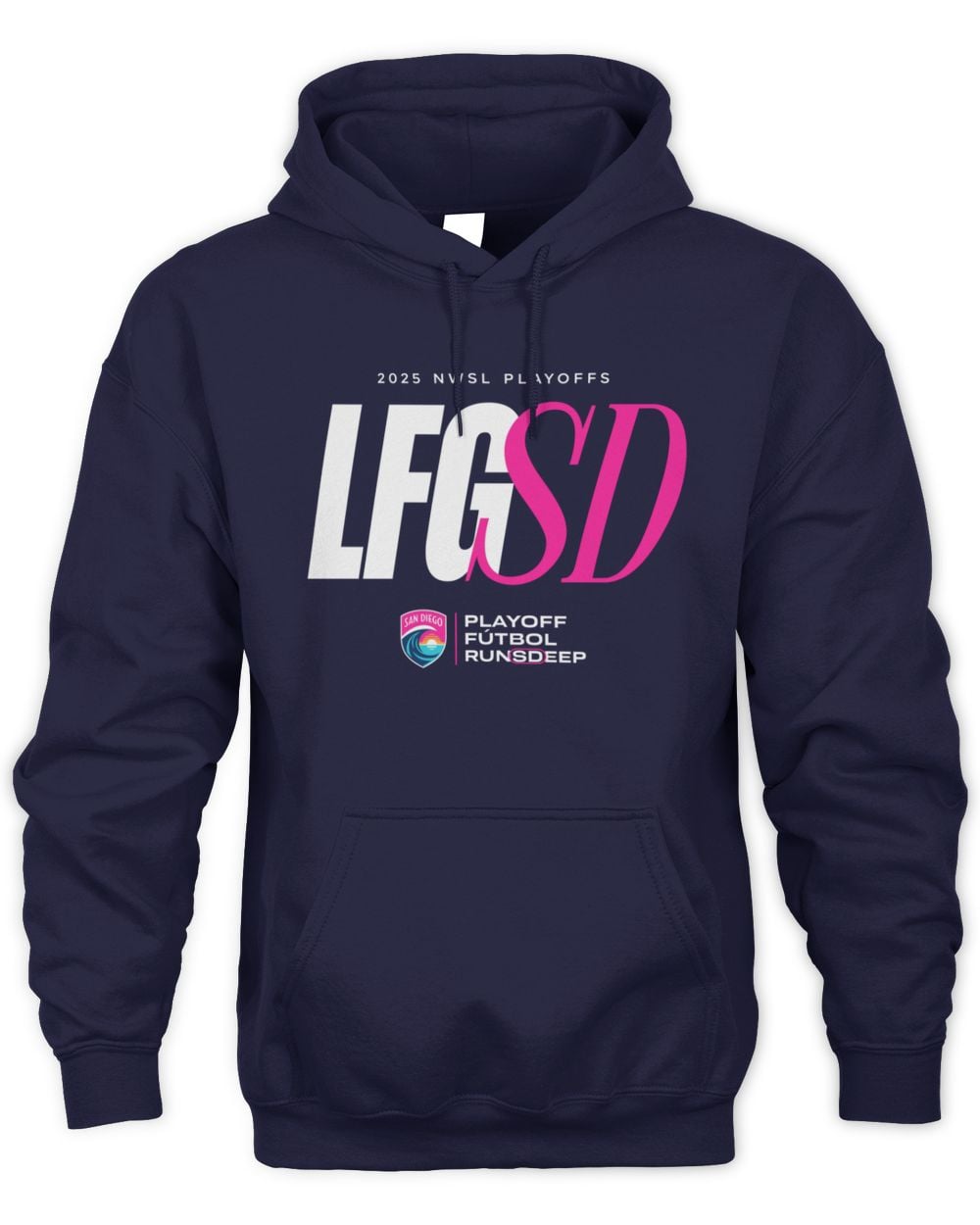 Navy San Diego Wave FC 2025 LFGSD Playoffs Hoodie