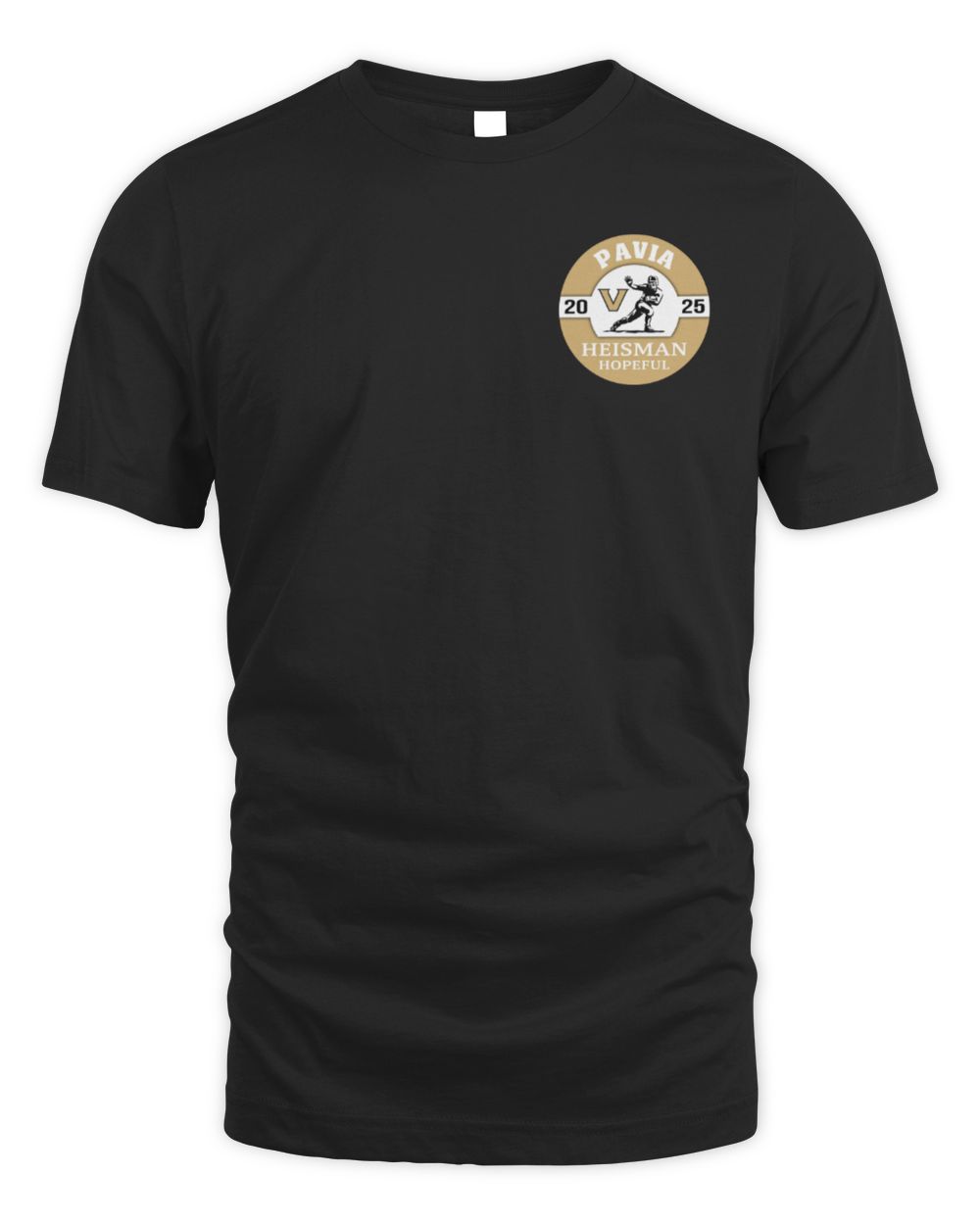 Diego Pavia Vanderbilt Black Heisman Hopeful Button Tee