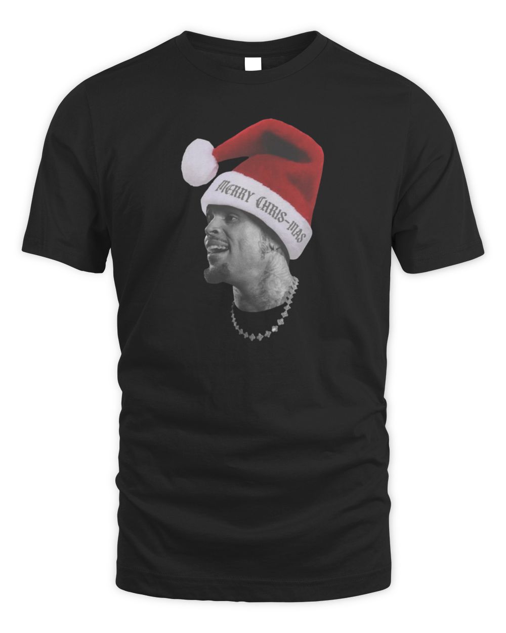 Chris Brown Merry Chris-Mas Big Head T-Shirt