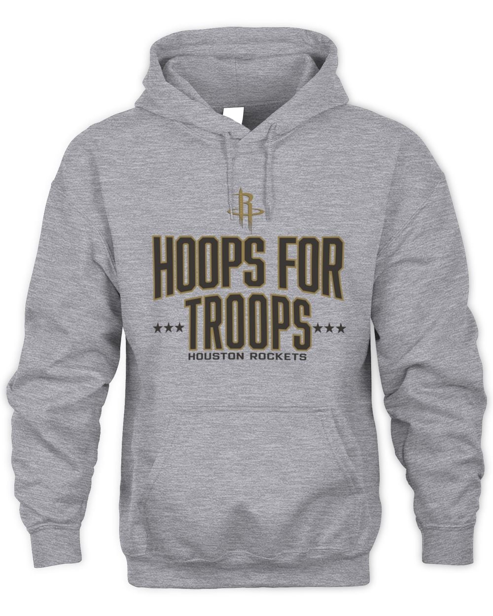 Men's Gray Houston Rockets Hoops For Troops Hoodie Sweatshirt