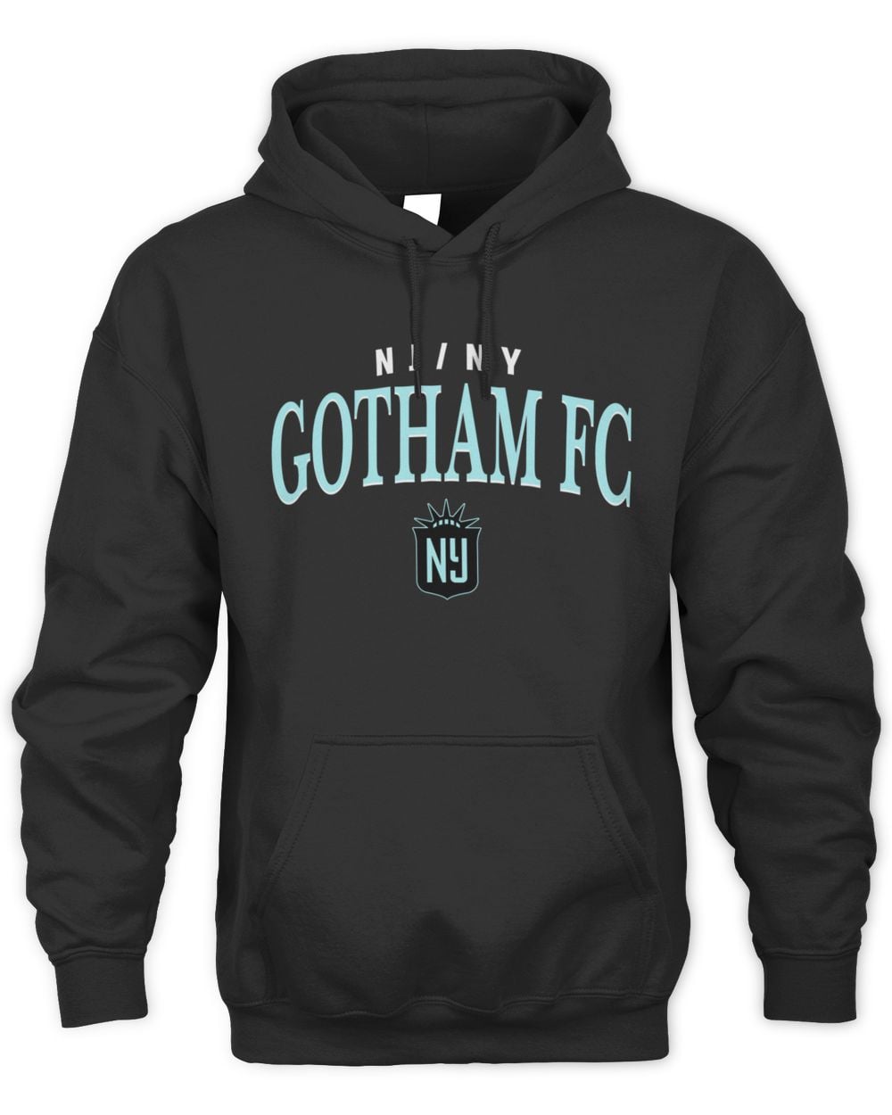 Men's 500 Level Black NJ/NY Gotham FC Team Arch Name Graphic Hoodie Sweatshirt