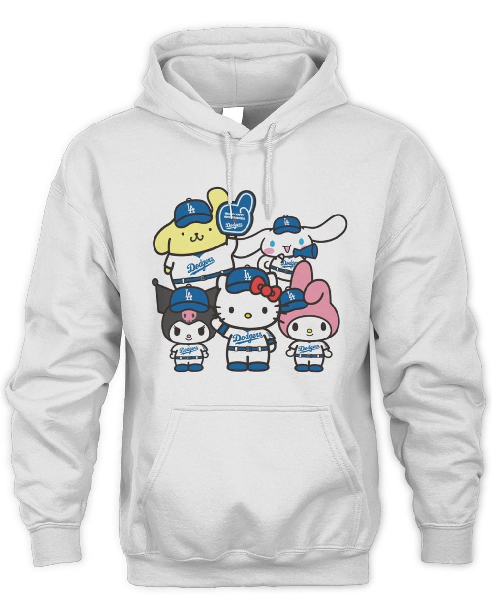 Hello Kitty x Los Angeles Dodgers MLB World Series 2025 Champions Back-To-Back Sanrio Hoodie Sweatshirt