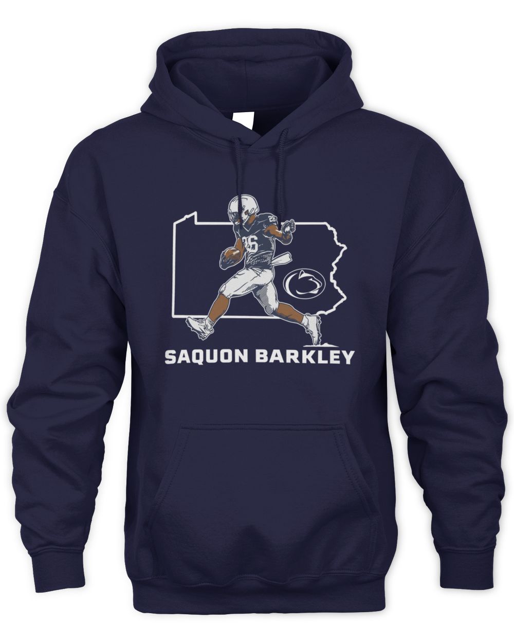 Saquon Barkley State Star Penn State Football Hoodie Navy