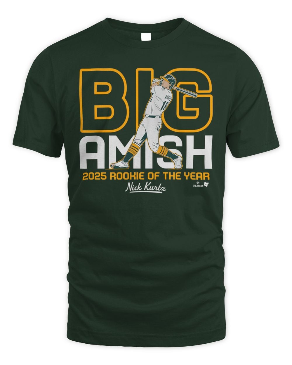 Oakland Athletics Nick Kurtz Big Amish Rookie Of The Year T-Shirt