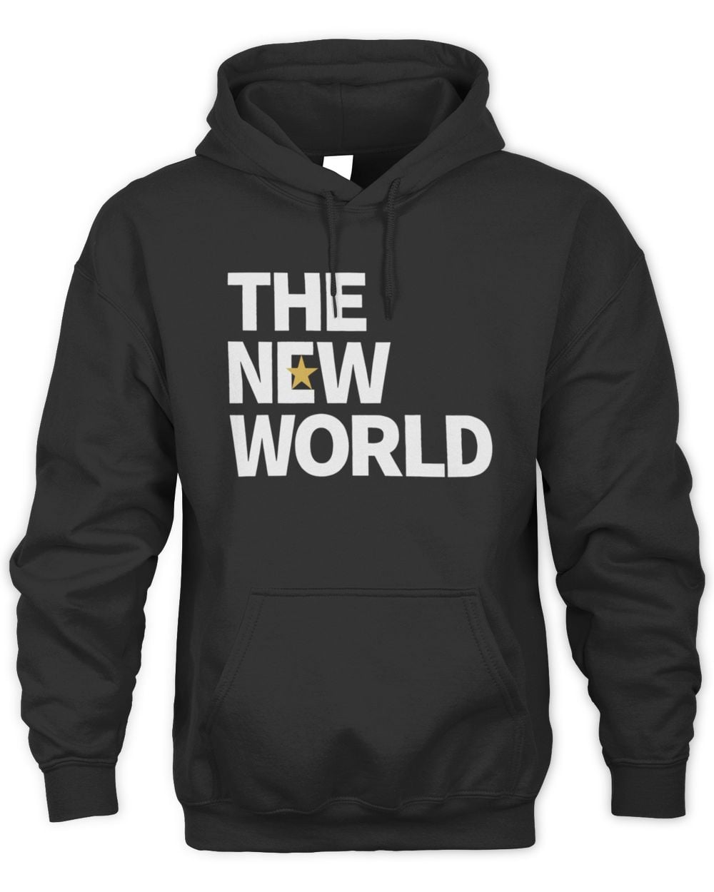 The New World Stacked Black Unisex Hoodie