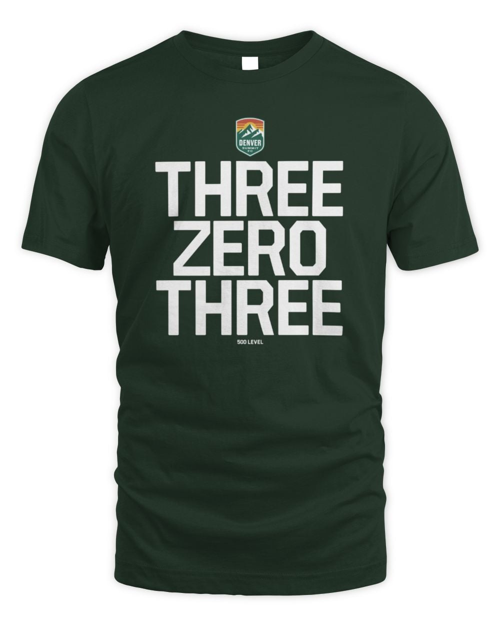 Denver Summit FC Area Code Text Tee Shirt