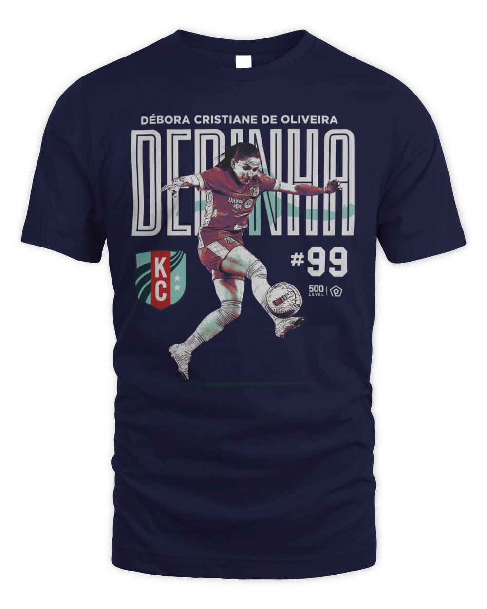 Men's 500 Level Debinha Navy Kansas City Current Player Bitmap Graphic T-Shirt