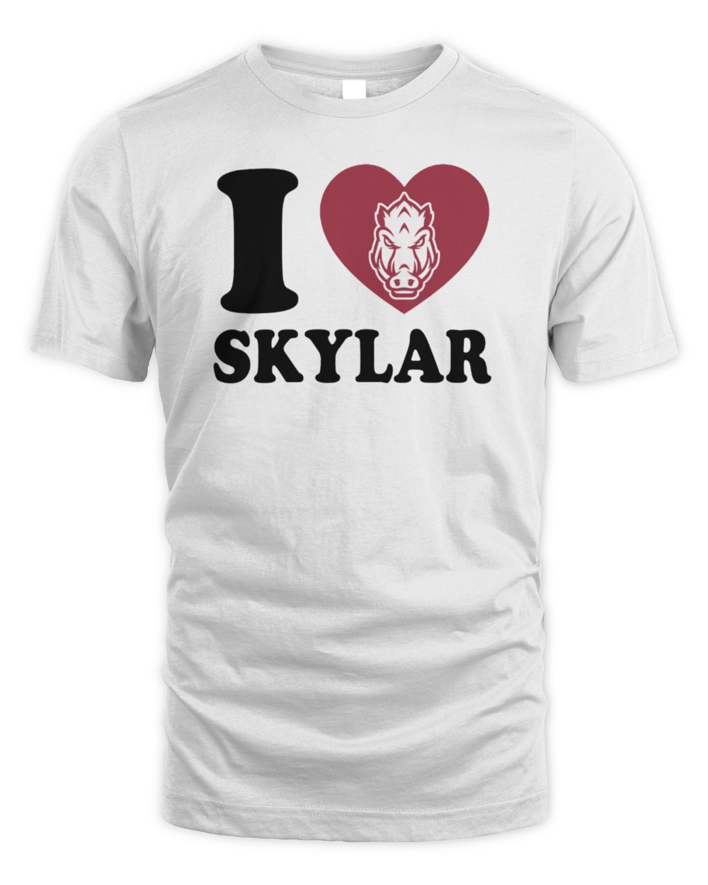 Skylar Ellison Arkansas White “I Heart Skylar” Tee