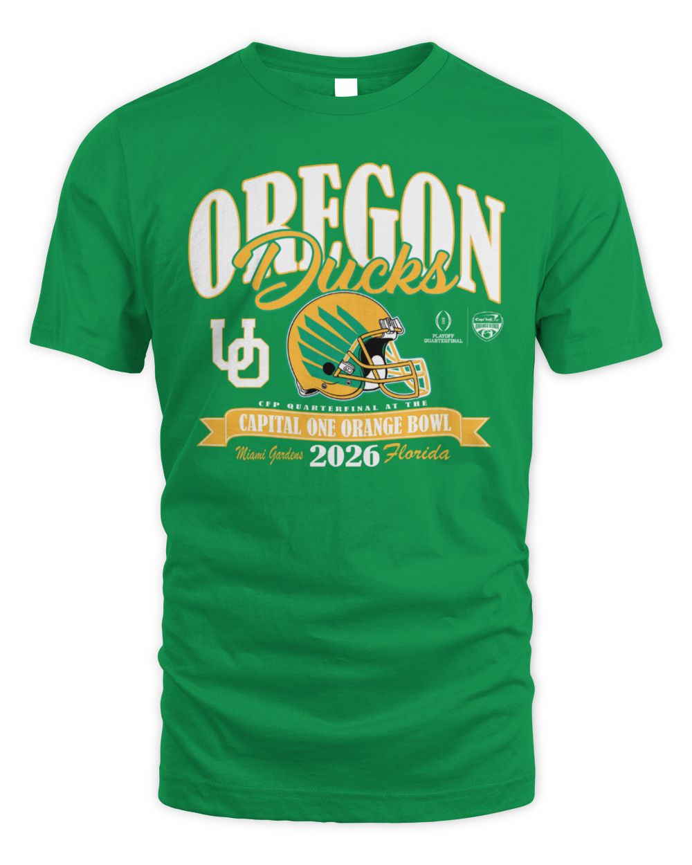 Blue 84 Green Oregon Ducks College Football Playoff 2026 Orange Bowl T-Shirt