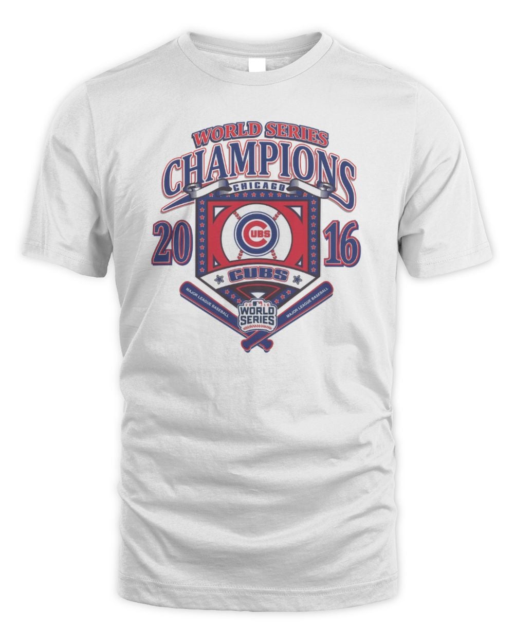 Men's White Chicago Cubs Cooperstown Collection World Series Champions T-Shirt