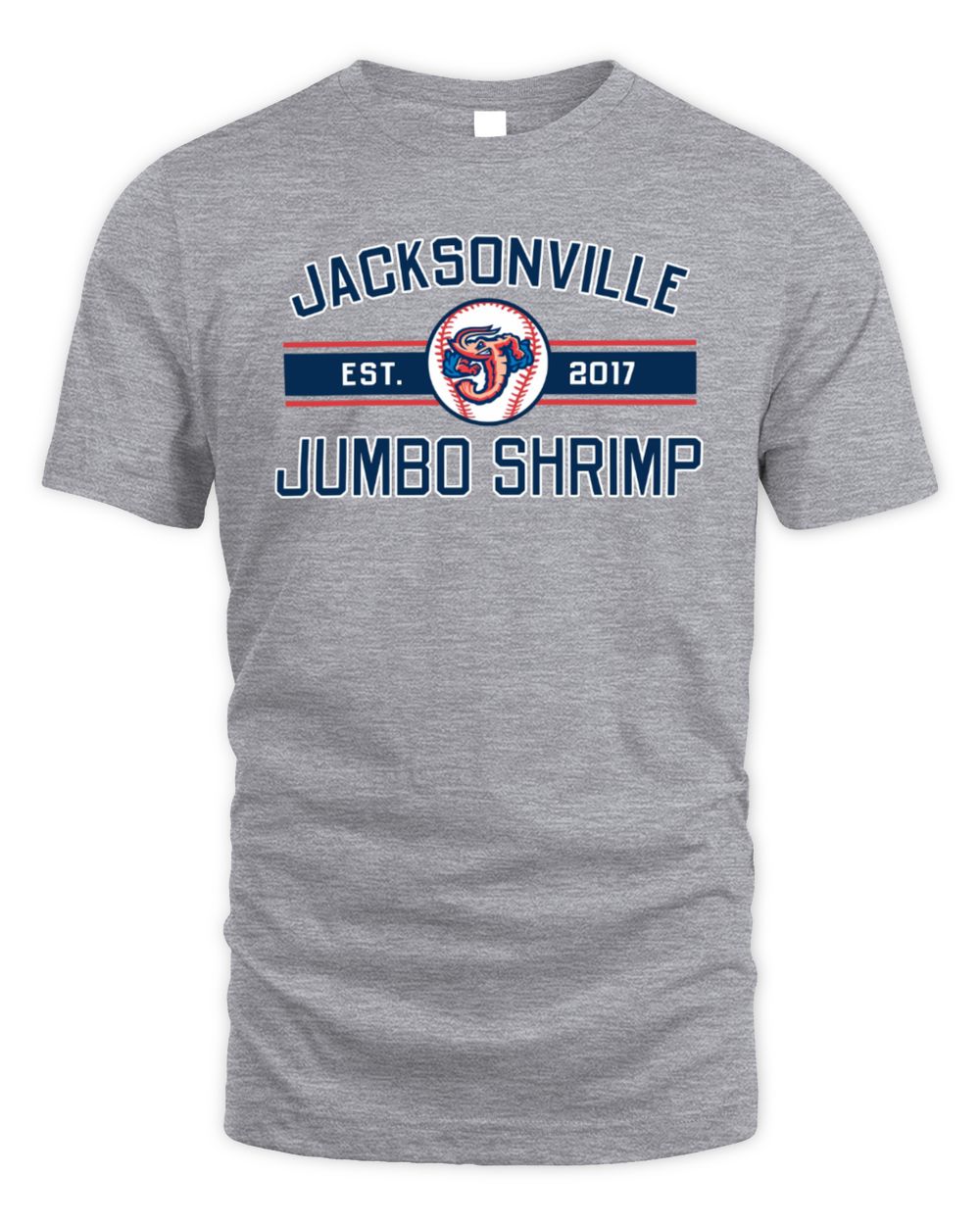 Jacksonville Jumbo Shrimp GoTeez Ball Stripe Tee Grey