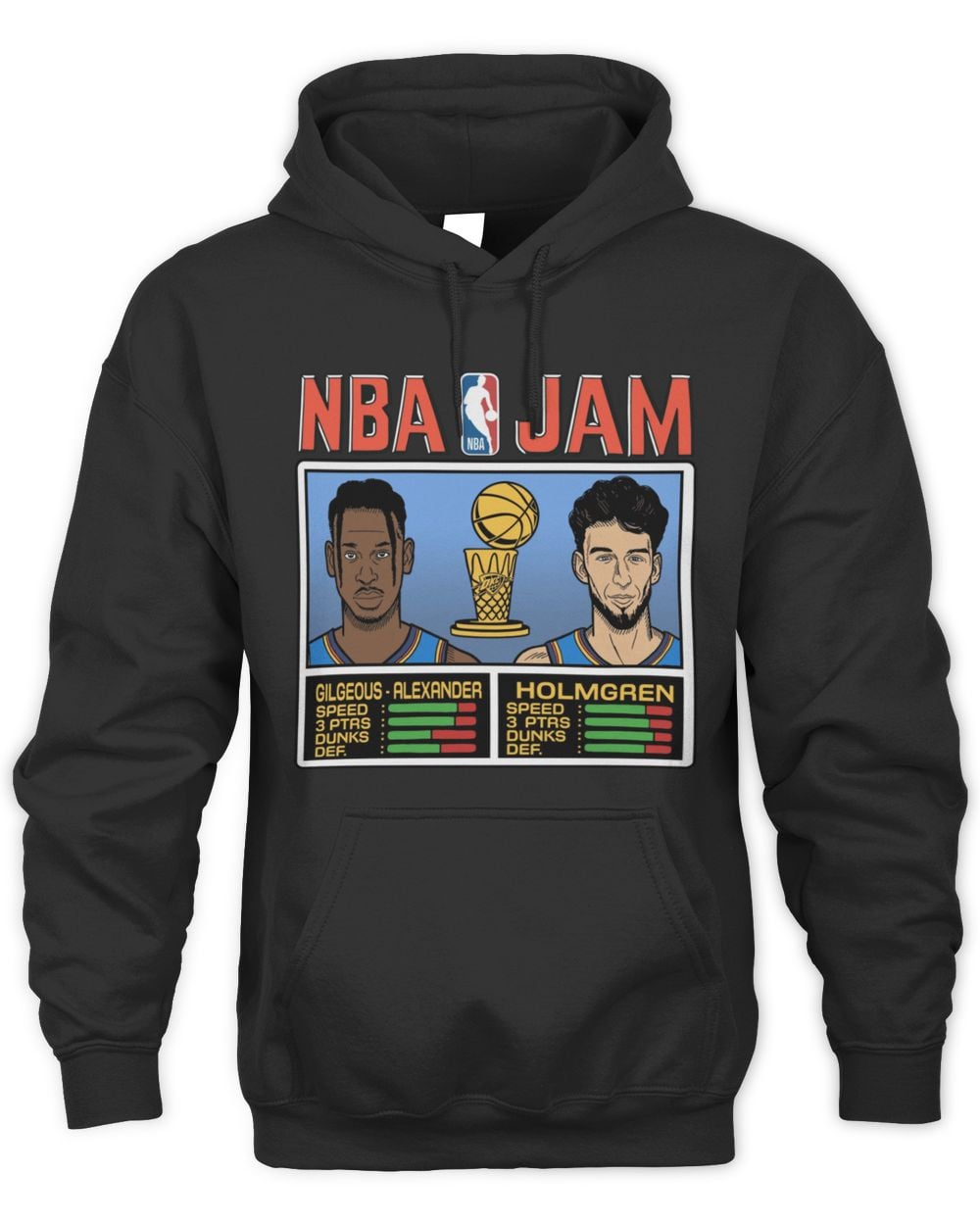 NBA Jam Thunder 2025 Champs Gilgeous-Alexander And Holmgren Hoodie Sweatshirt