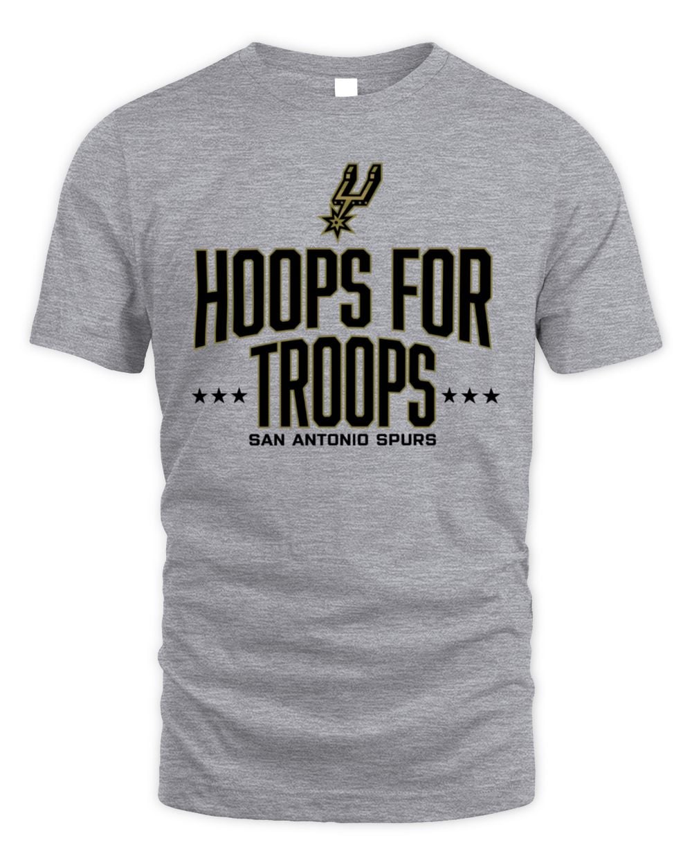 Men's Gray San Antonio Spurs Hoops For Troops T-Shirt