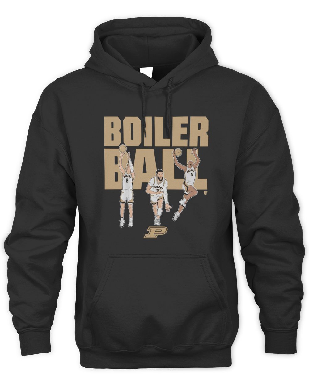 Purdue Basketball Braden Smith, Fletcher Loyer, & Trey Kaufman-Renn Boiler Ball Hoodie