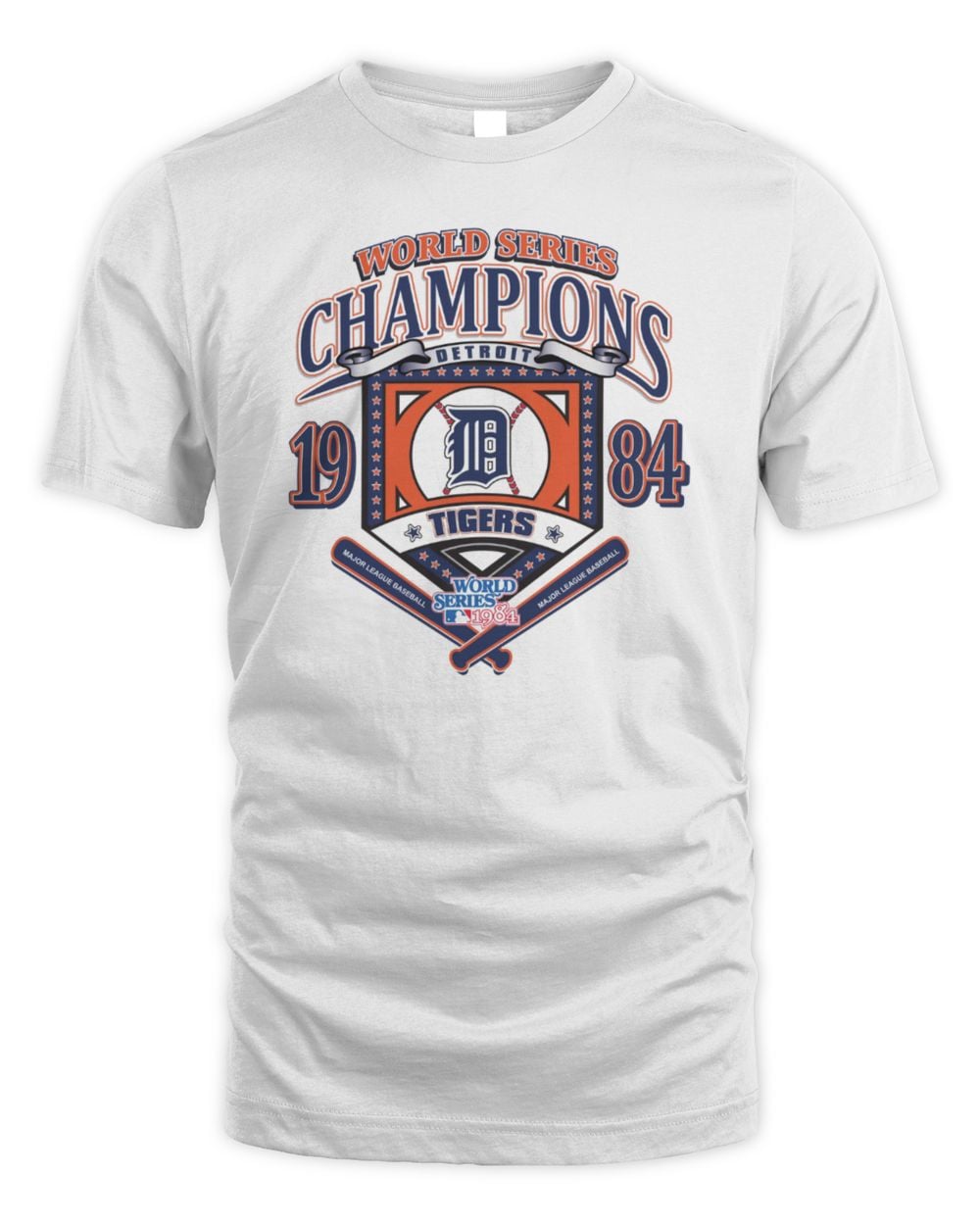 Men's White Detroit Tigers Cooperstown Collection World Series Champions T-Shirt