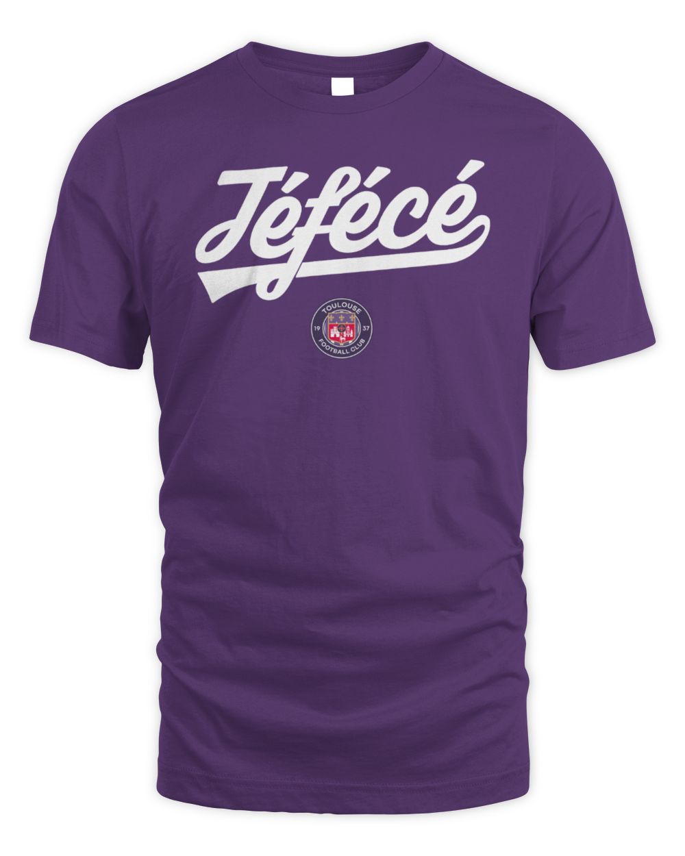 Men's 1863FC Purple Toulouse Script Short Sleeve T-Shirt