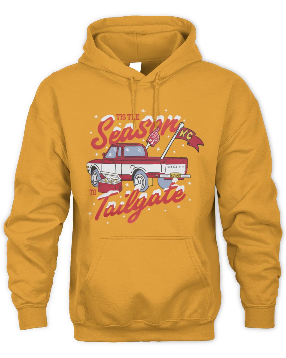 Charlie Hustle Shop Tis The Season To Tailgate Gold Hoodie