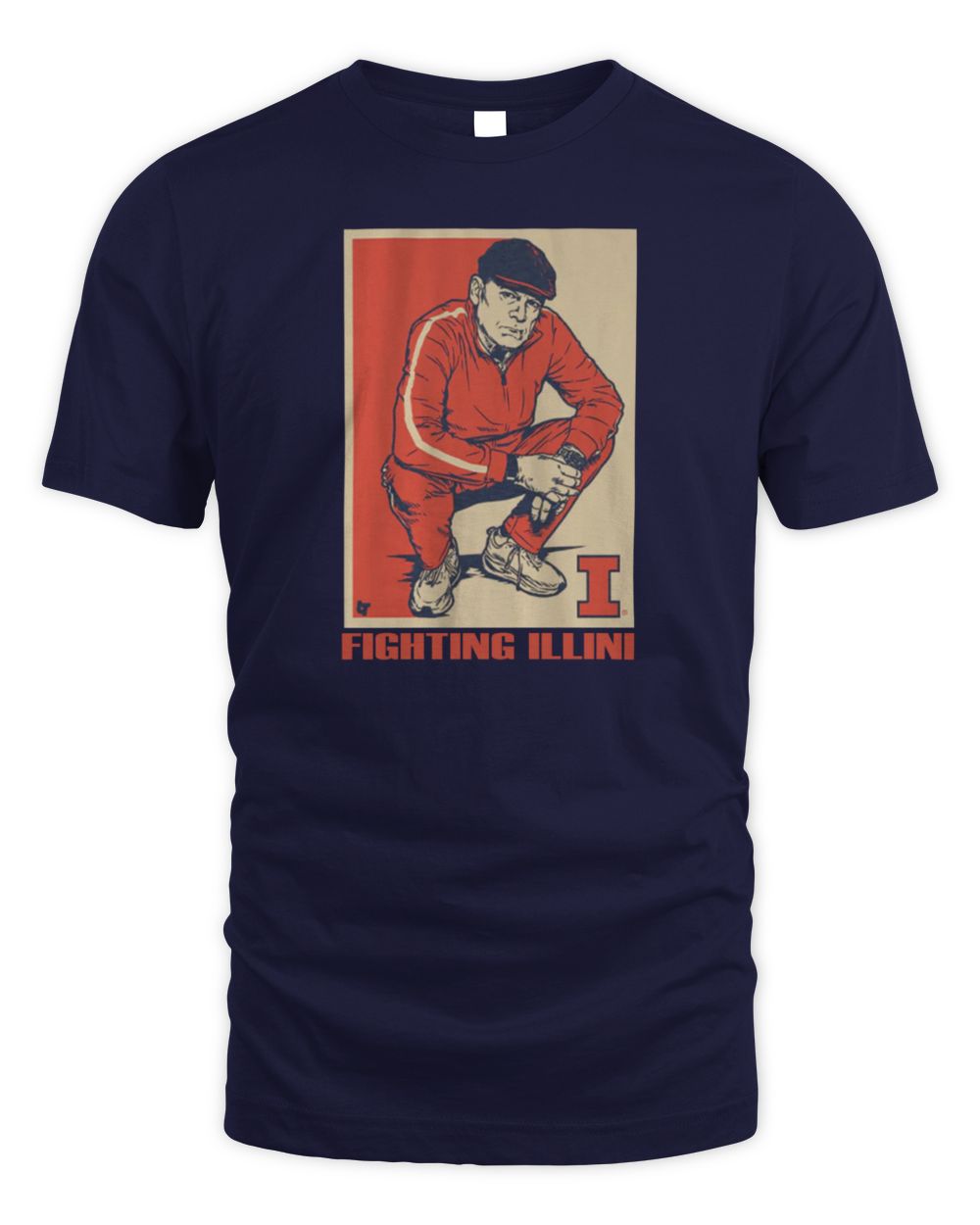 Illinois Basketball Track Suit Coach Underwood Tee Shirt