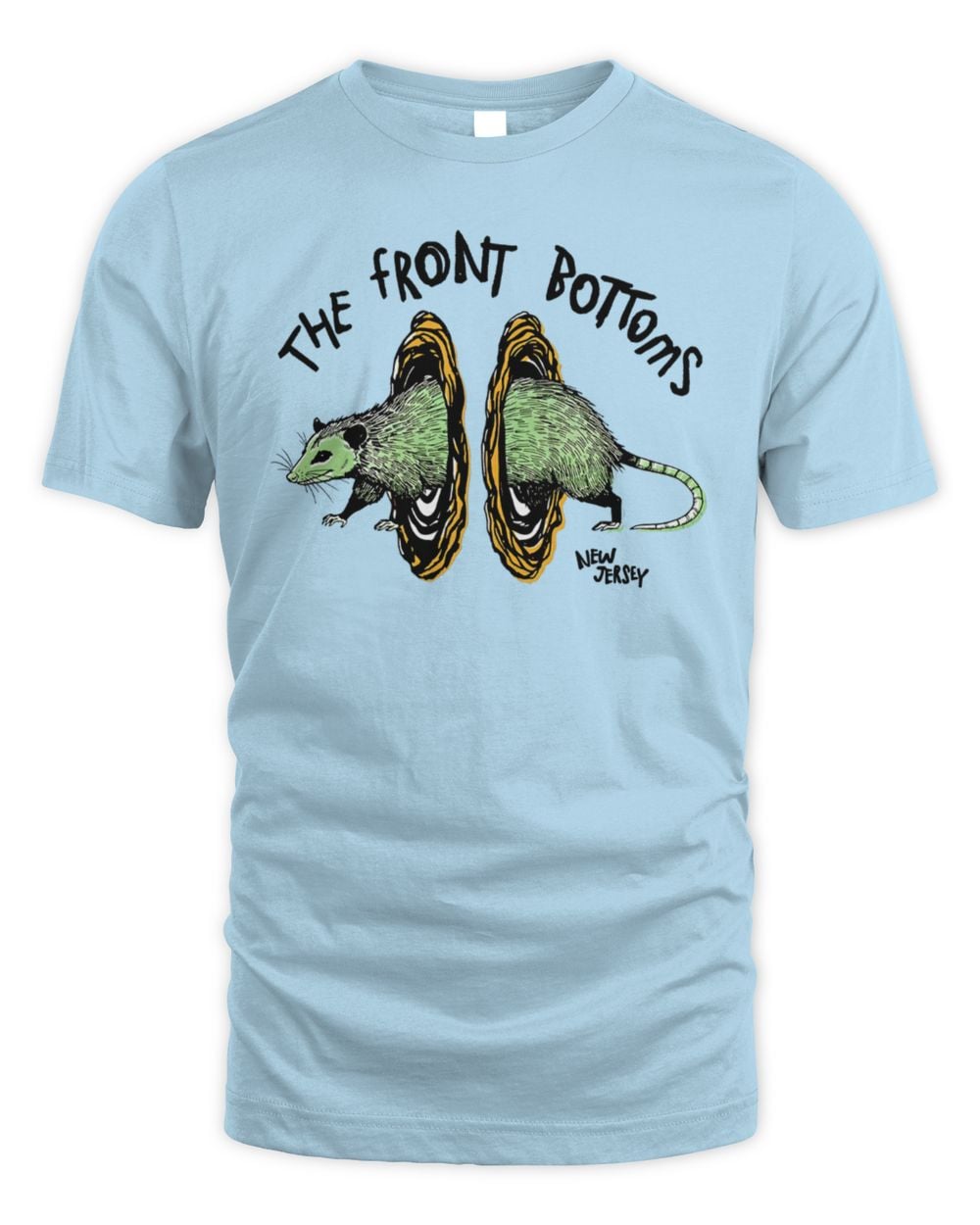 The Front Bottoms Official Merchandise Rat Portal Columbia Blue T-Shirt