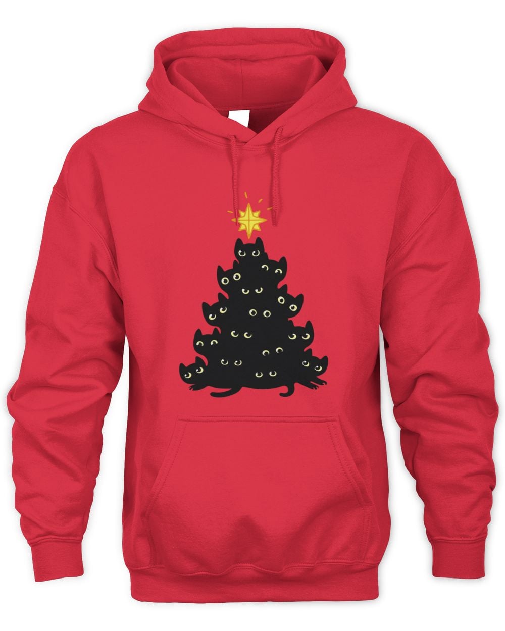 Red Meowy Christmas Geek Hoodie Sweatshirt