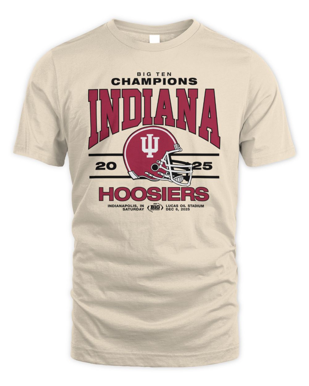 Indiana Hoosiers Homefield Unisex 2025 Big Ten Football Champions T-Shirt