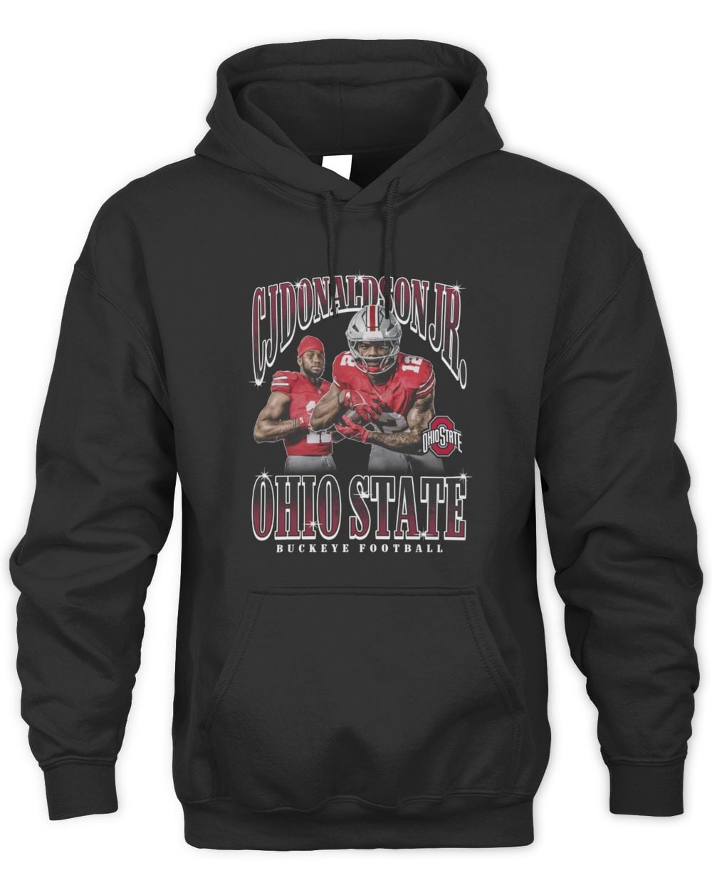 CJ Donaldson Ohio State Black Retro 90s Hoodie Sweatshirt