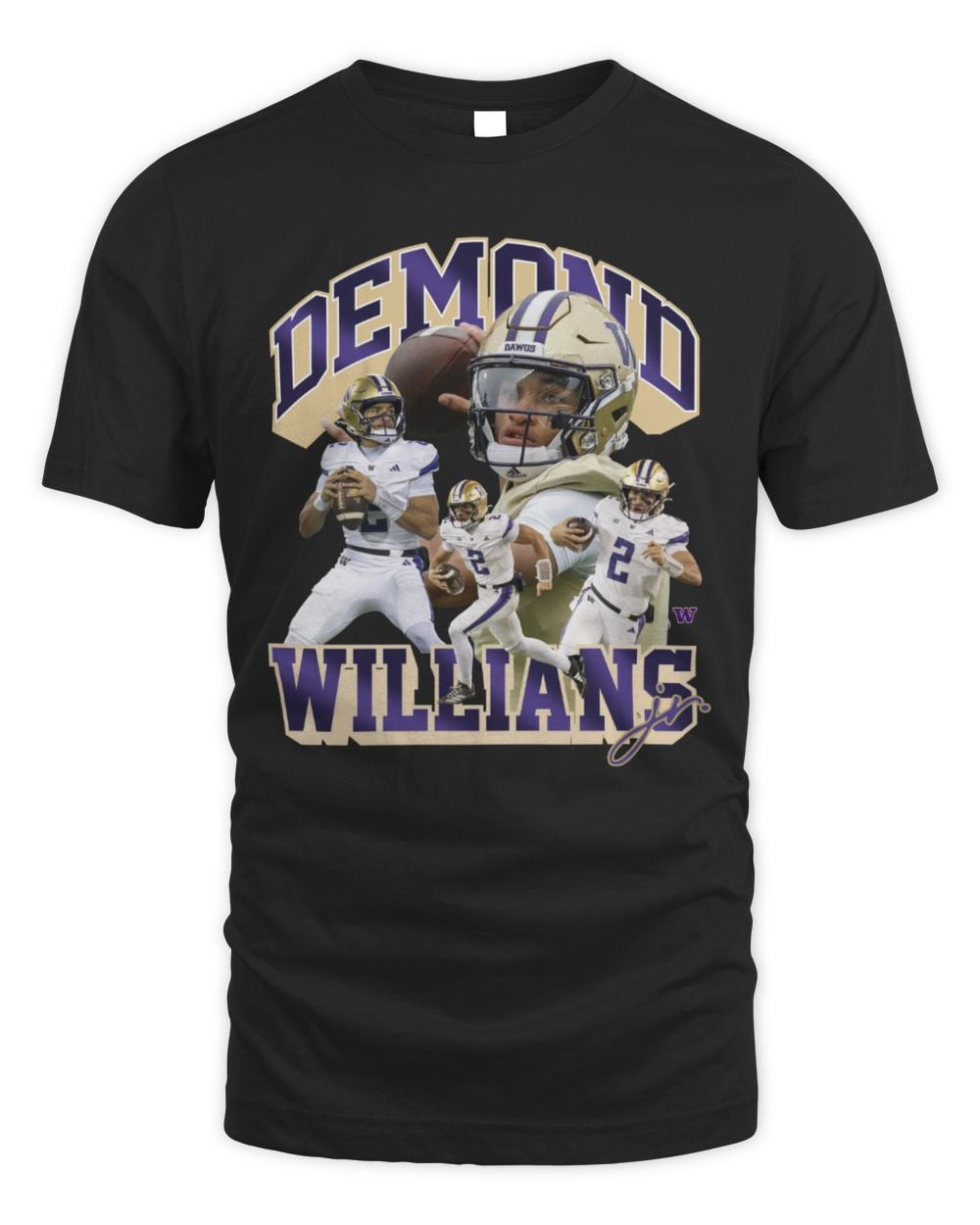 Demond Williams Jr Washington Huskies Unisex NIL Collage T-Shirt
