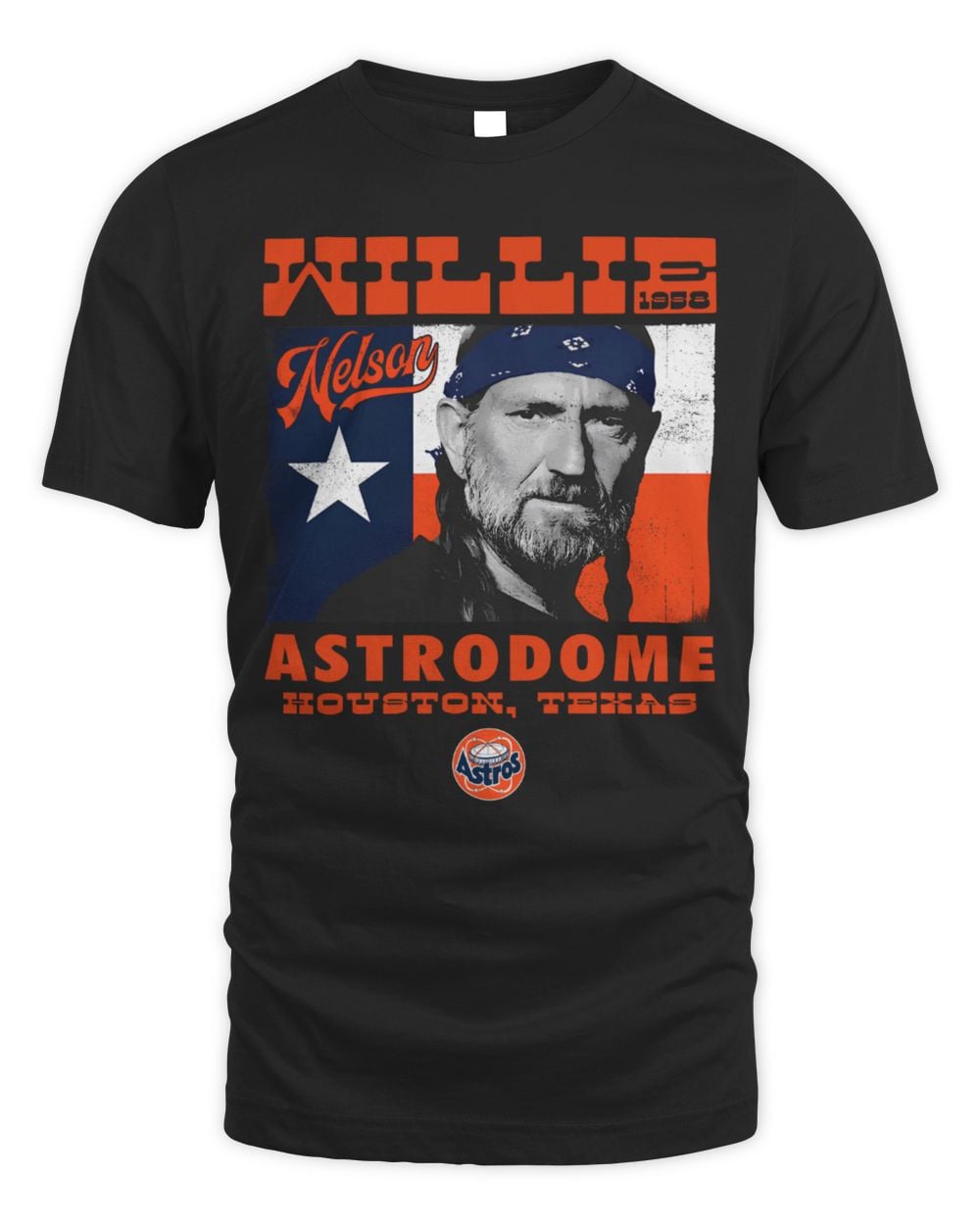 Houston Astros x Willie Nelson Sportiqe Unisex Astrodome Tri-Blend T-Shirt