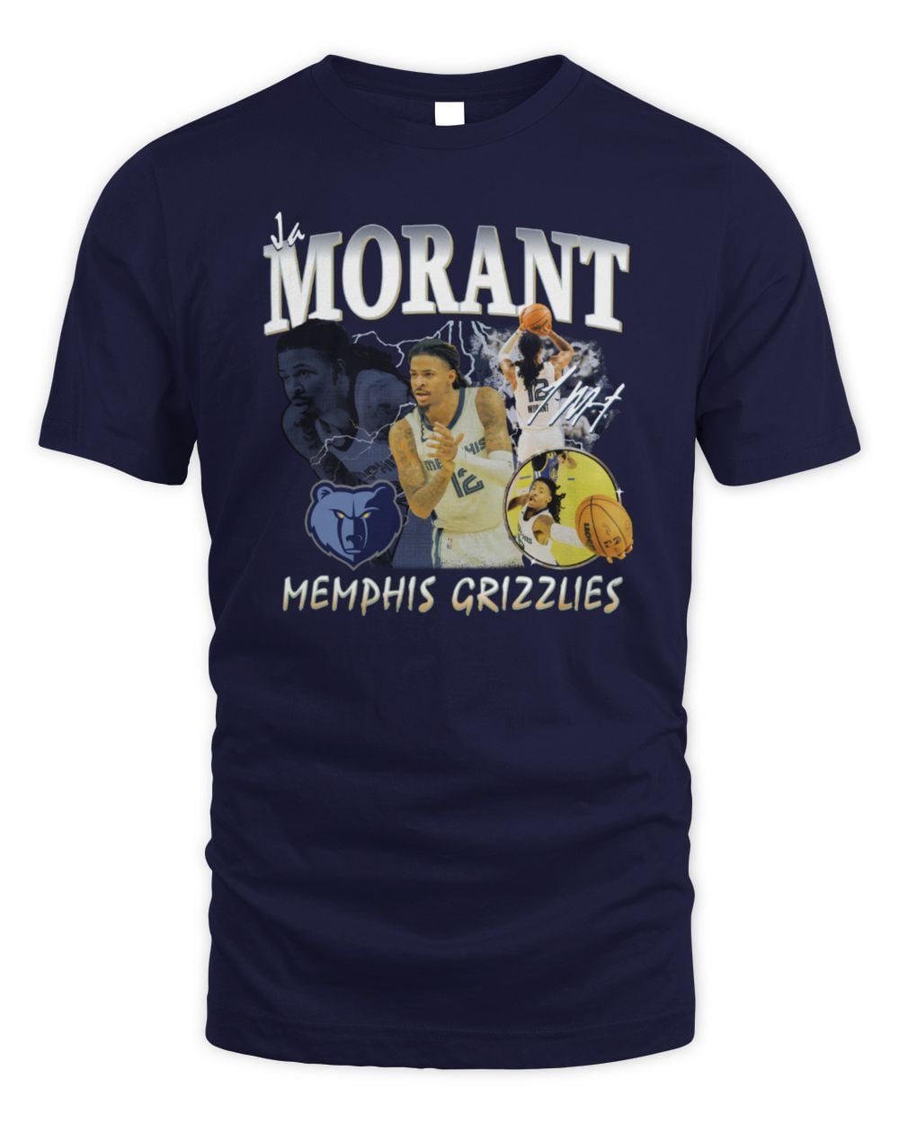 Men's Ja Morant Navy Memphis Grizzlies Player Collage T-Shirt