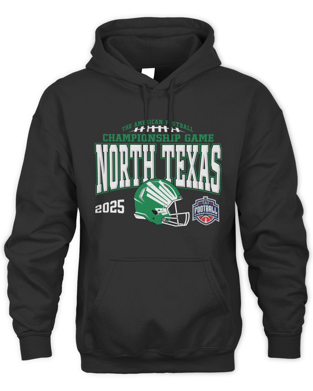 North Texas Mean Green Black AAC Football Championship Bound Hoodie Sweatshirt
