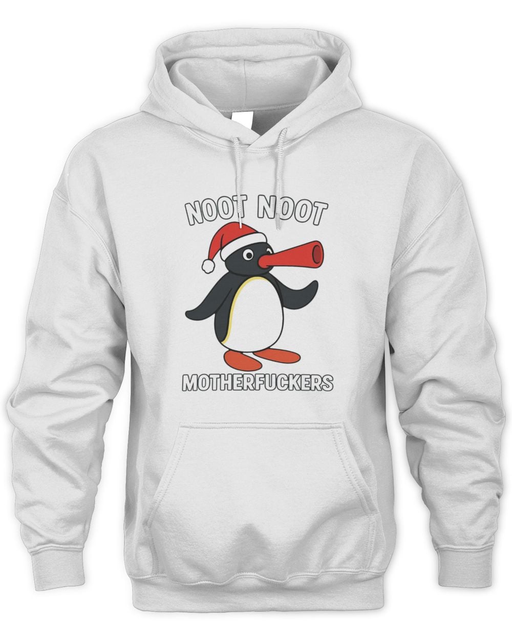 Noot Noot Pingu Christmas Hoodie White