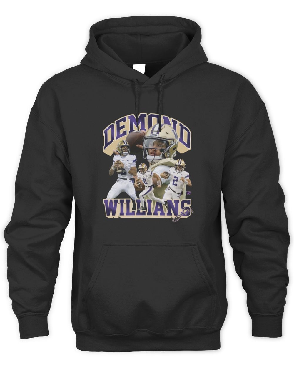 Demond Williams Jr Washington Huskies Unisex NIL Collage Hoodie Sweatshirt