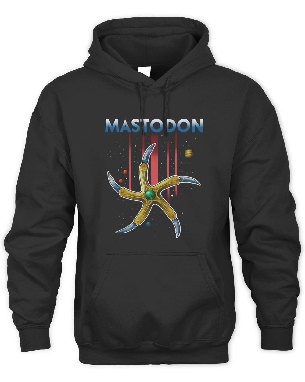 Mastodon Merch Five Finger Glaive Black Hoodie